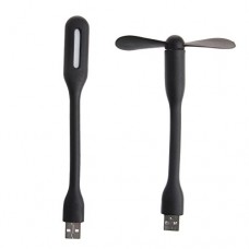 SCASTOE Flexible USB Fan USB LED Lamp Light For MacBook Laptop Notebook PC Power Bank (Black) - B06WGW838S